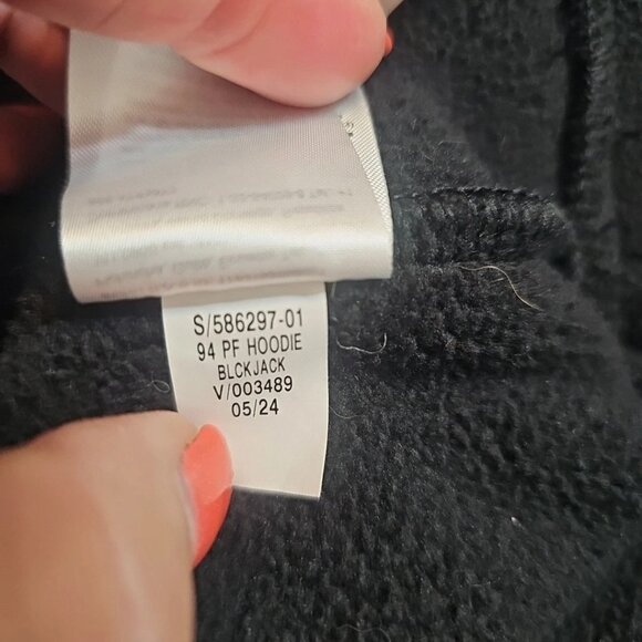 Old Navy Unisex Black Pullover Polyester Hoodie With Kangaroo Pocket-Size: Small - Picture 5 of 5